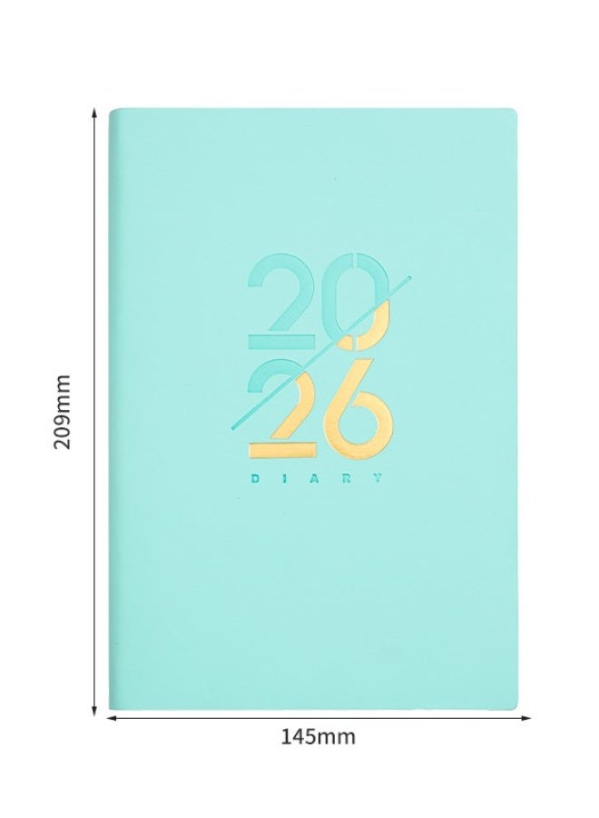 بينكساما 2026 مخطط يوميات الكمبيوتر المحمول التقويم الأكاديمي الشهري الأسبوعي المخطط اليومي A5 ملفوفة الجلد الكمبيوتر المحمول ذات الغلاف الصلب ورقة سميكة ممتازة مناسبة للمكتب المنزل المدرسة الكتابة موظفي الطالب هدية - Image 1