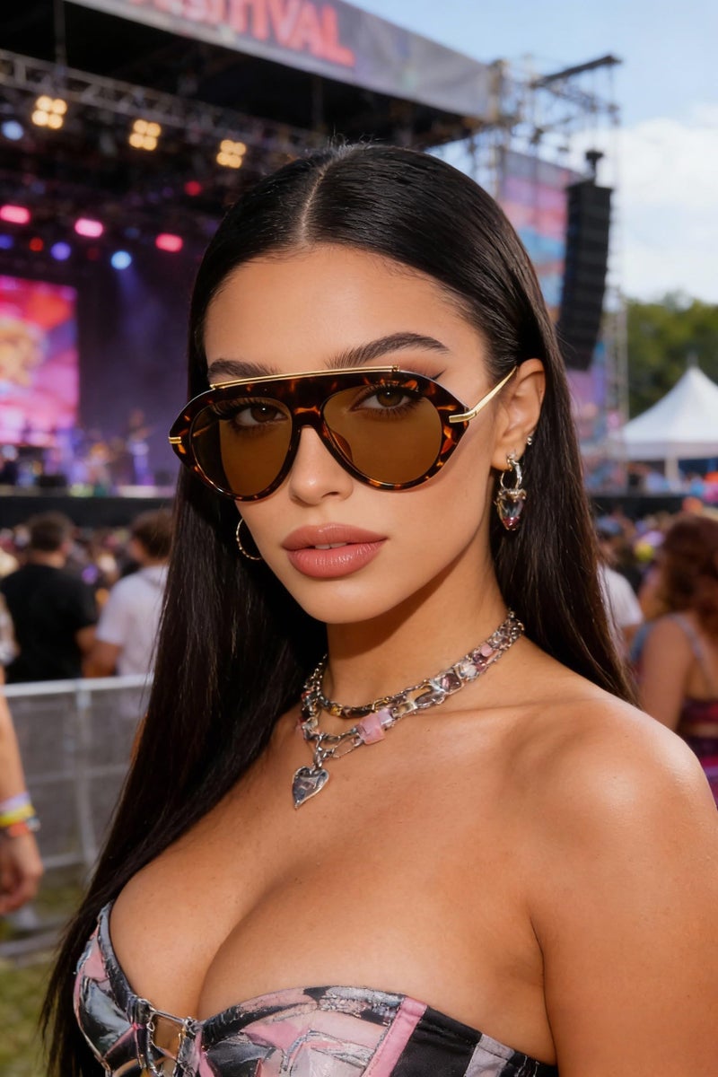 TYA Oversized Aviator Sunglasses for Women Men, Trendy Retro 70s Big Large Gold Vintage Aviators Sun Glasses - Image 3