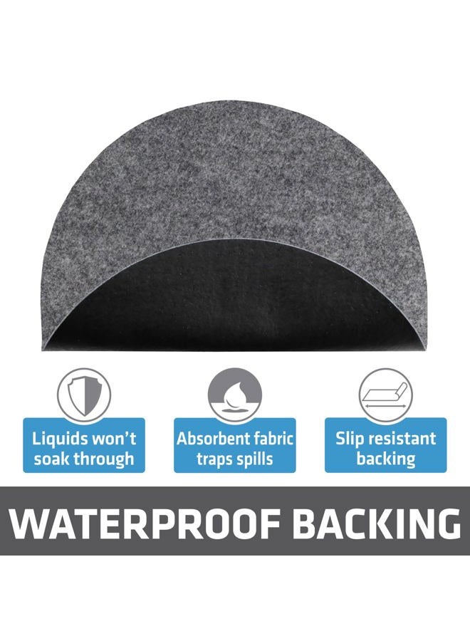 drymate 12-Pack Plant Coasters (6 Inch, 8 Inch, 10 Inch), (4 of Each), Absorbent Fabric Mats, Waterproof, Protects Surfaces, Fast Drying, for Indoor & Outdoor Plants or Pots (USA Made) (Light Grey) - Image 3