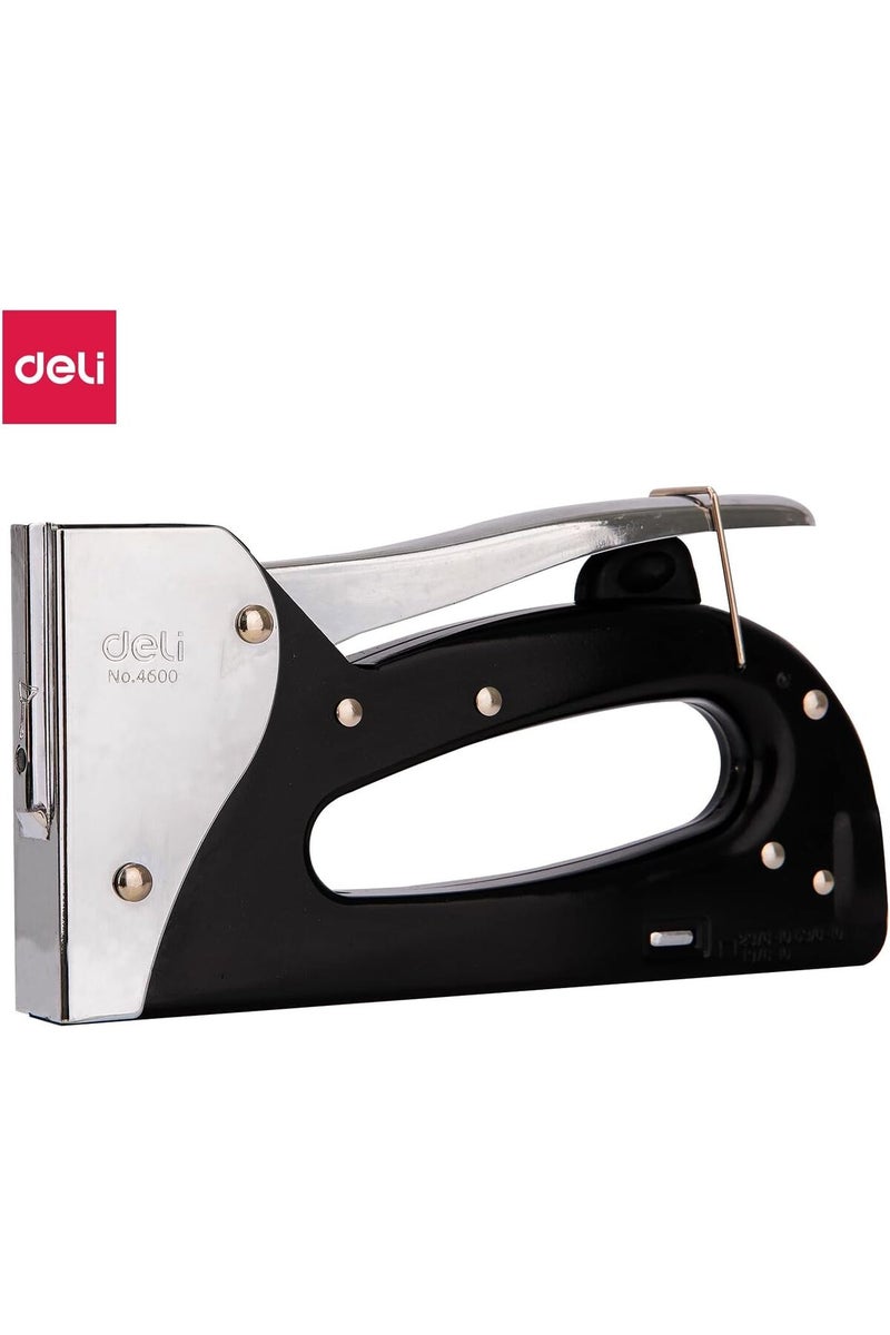 Deli E4600 Heavy Duty Staple Gun Tacker, Black/White - Image 2