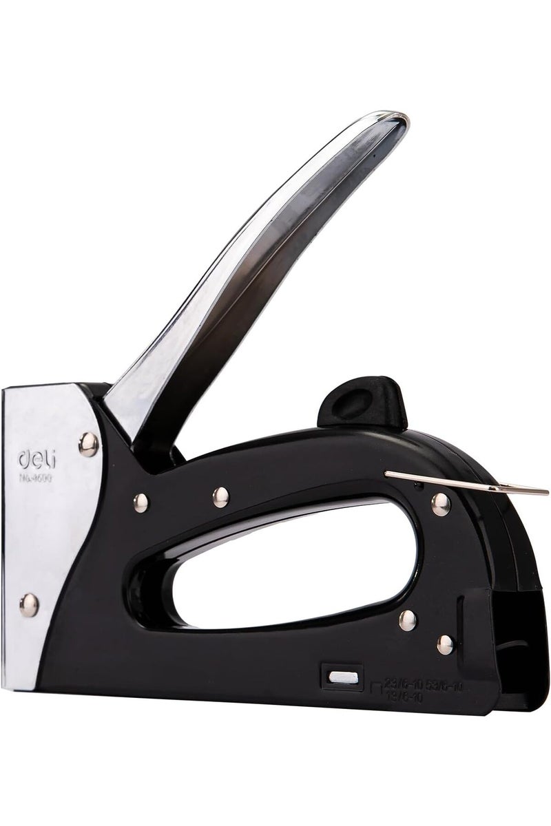 Deli E4600 Heavy Duty Staple Gun Tacker, Black/White - Image 3