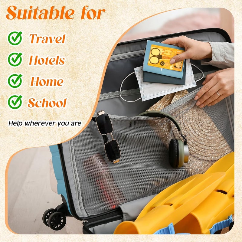 Knitgrip 25 Boxes Mini Travel Sewing Kit Quick Fix Sewing Kits Bulk Basic Portable Pre Threaded Needle Emergency Repair Tool for Beginner Traveler Home Hotel (Orange) - Image 4