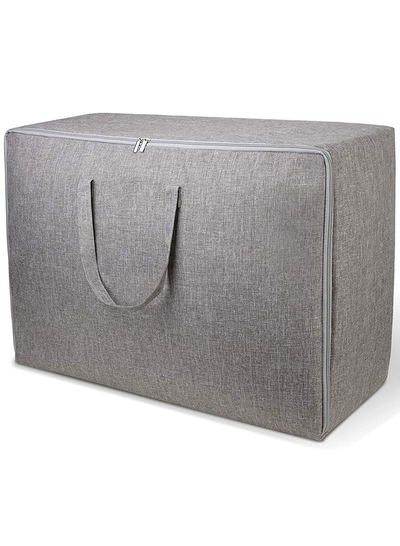 URbazaar Extra Large Storage Bag, Quilt Storage Bag, House Moving bag Cotton Soft Storage Bag, Breathable, Good for Clothes, Bedding Set Organizer - Image 1