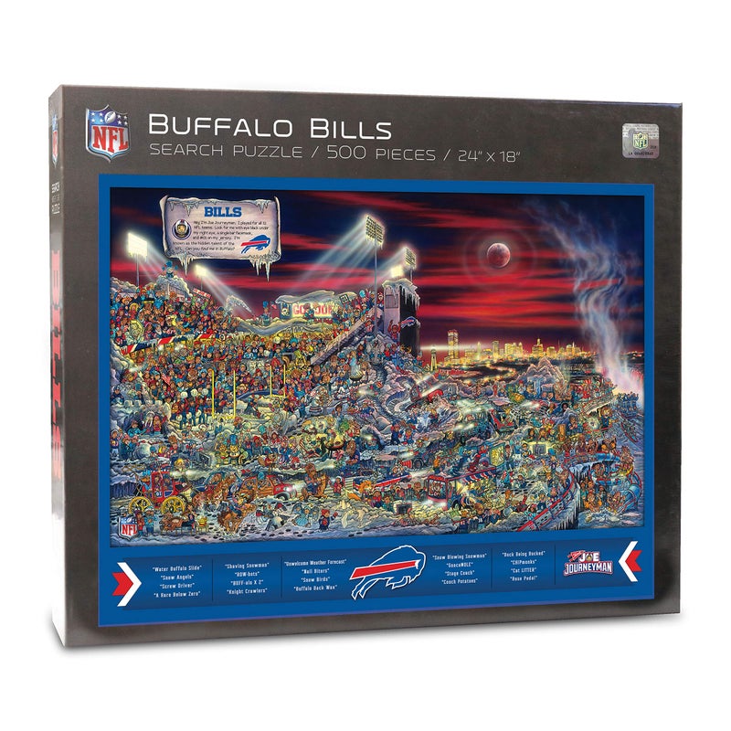 YouTheFan NFL Buffalo Bills Joe Journeyman Puzzle 500piece Team Color 18 x 24 Finished puzzle size