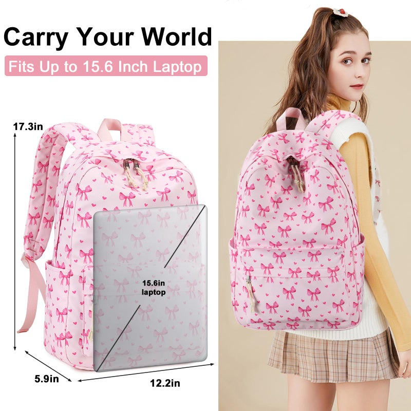 LOIDOU Backpack for Teen Girls Middle-School Primary Elementary Bookbags 17inch Kids Backpack Women laptop Backpack Lightweight Casual Daypack - Image 2