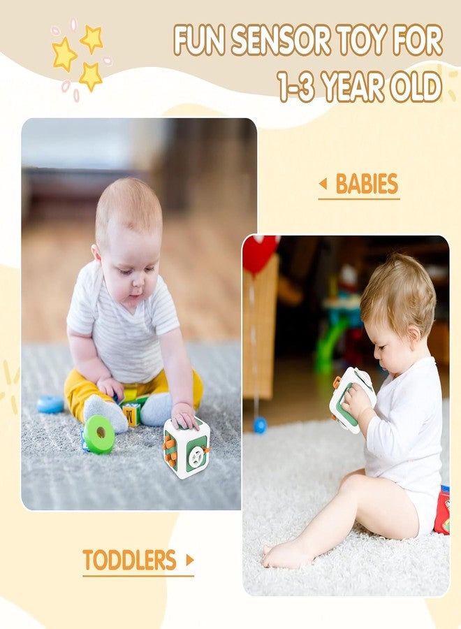 Lupro Montessori Busy Cube & Board Travel Toys for Toddlers 1-3 Years Sensory Learning Activity Toy for Boys & Girls Educational Gift for Kids (Green) - Image 5