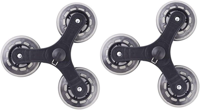 LANGshaw 2PCS Shopping Cart Trolley Casters Luggage Suitcase Rollers Replacement Wheels Pulley Sliding Rollers Wheels Accessories Leisurely (Color : Black) - Image 3