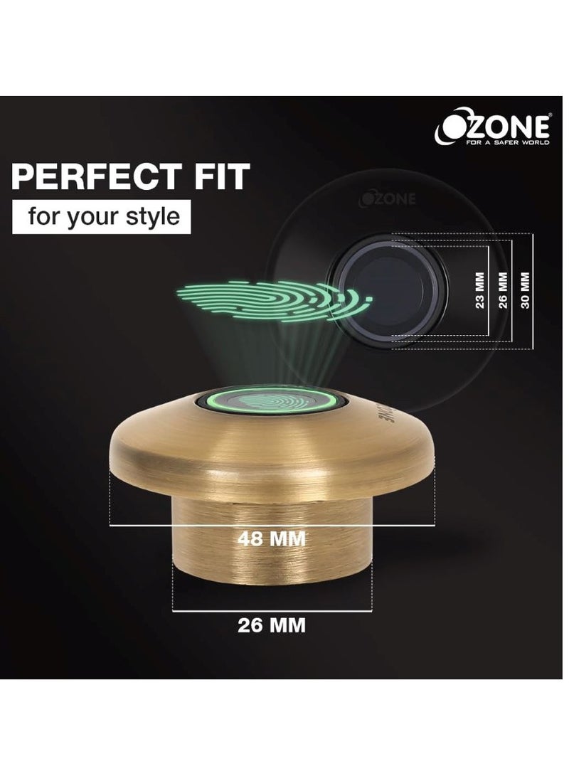 أوزون OZFL-55-F Fingerprint Access | Automatic Locking System | Smart Digital Furniture Lock (Antique Bronze) | By Ozone India - Image 3