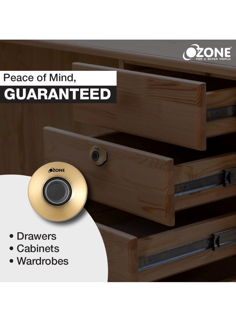 أوزون OZFL-55-F Fingerprint Access | Automatic Locking System | Smart Digital Furniture Lock (Antique Bronze) | By Ozone India - Image 5