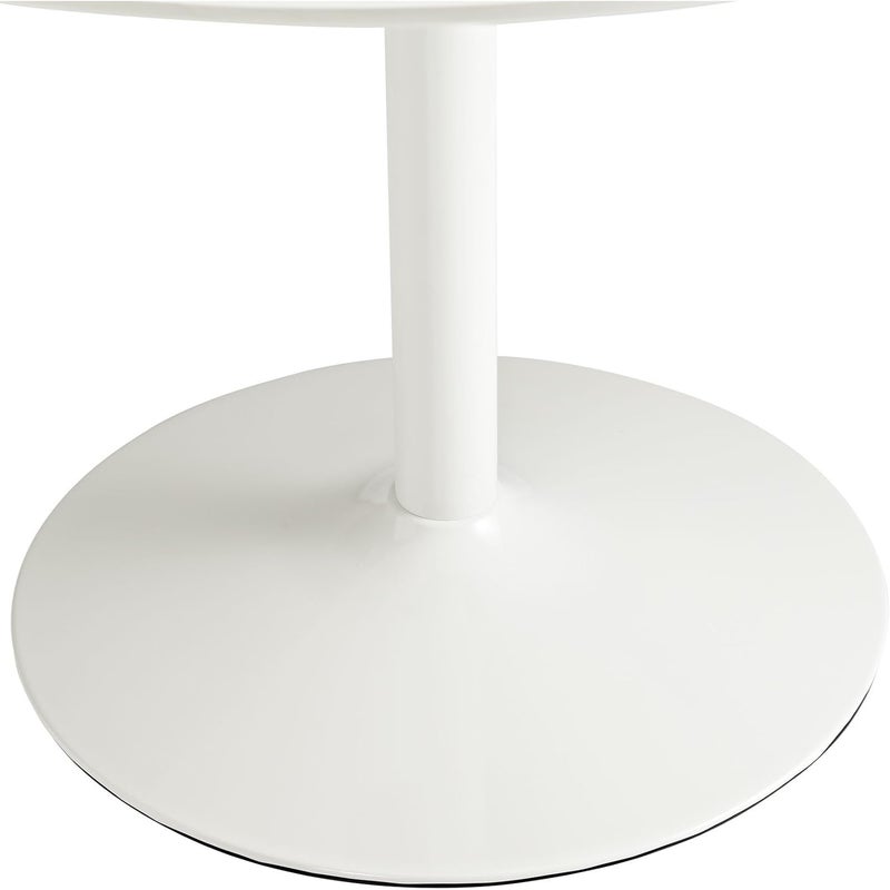 Modway Rostrum Modern 44 Round Top Pedestal Kitchen and Dining Room Table in White - Image 4