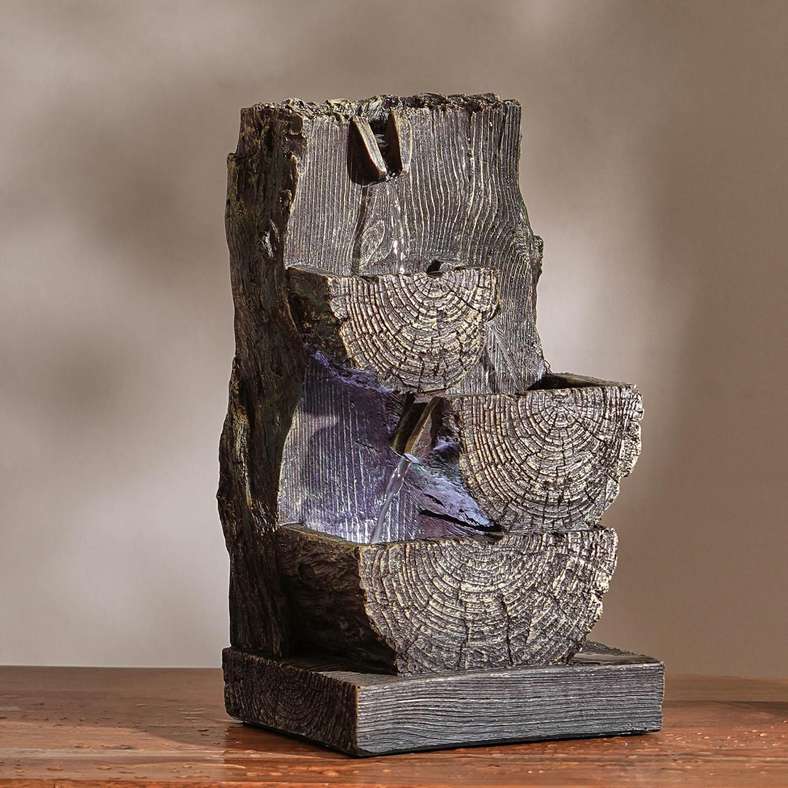 Pan Home Polyresin Table Fountain - Grey - Image 4