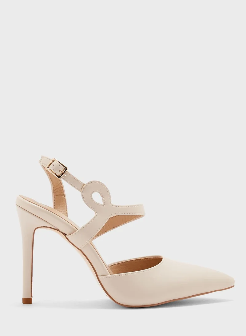 Khizana Asymmetric Loop Detail Strap Pump