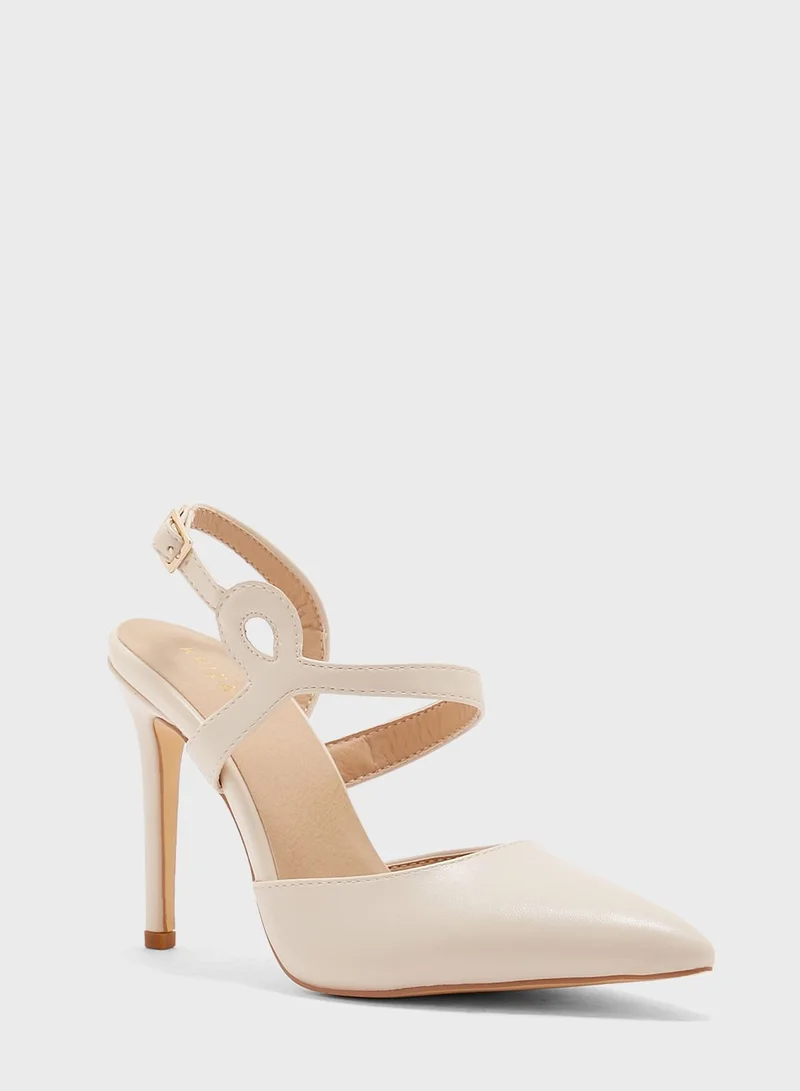 Khizana Asymmetric Loop Detail Strap Pump