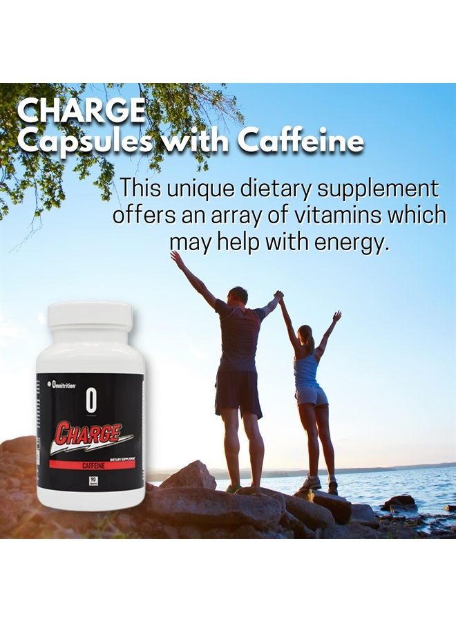 Omnitrition Charge Capsules (With Caffeine) Dietary Supplement - 90 Capsules - Image 1