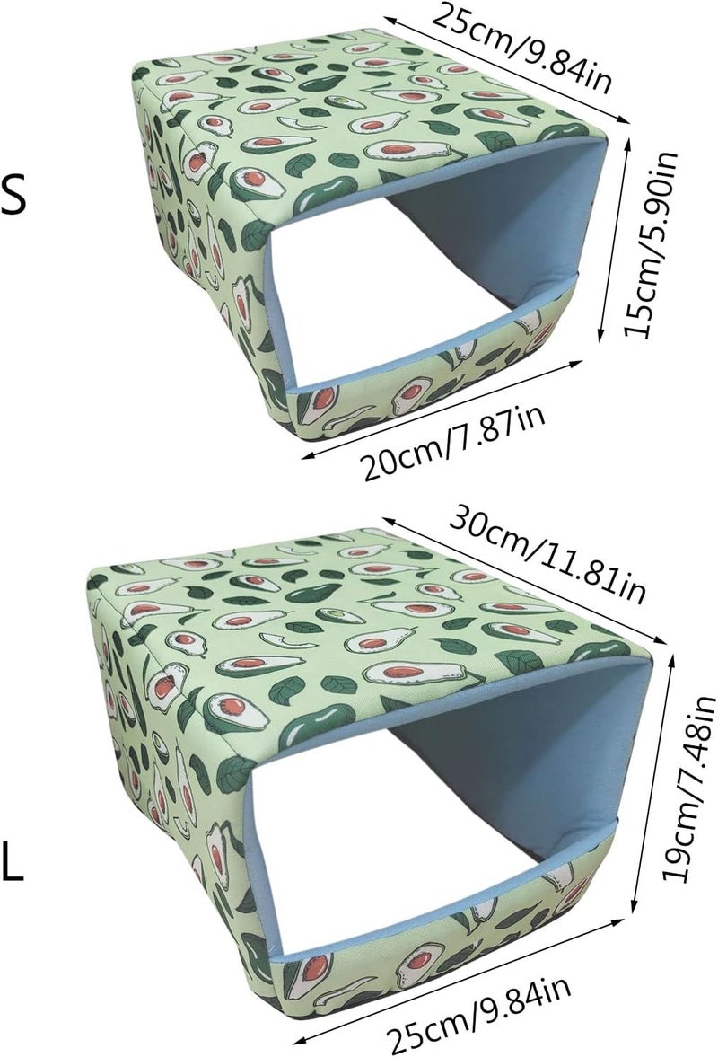 Hamster Warm Bed Winter Cave House for Small Animals Cage Accessories Print for - Strawberry - Image 4