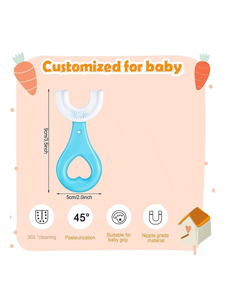 4 قطعة فرشاة أسنان ناعمة من السيليكون على شكل حرف U - Image 2