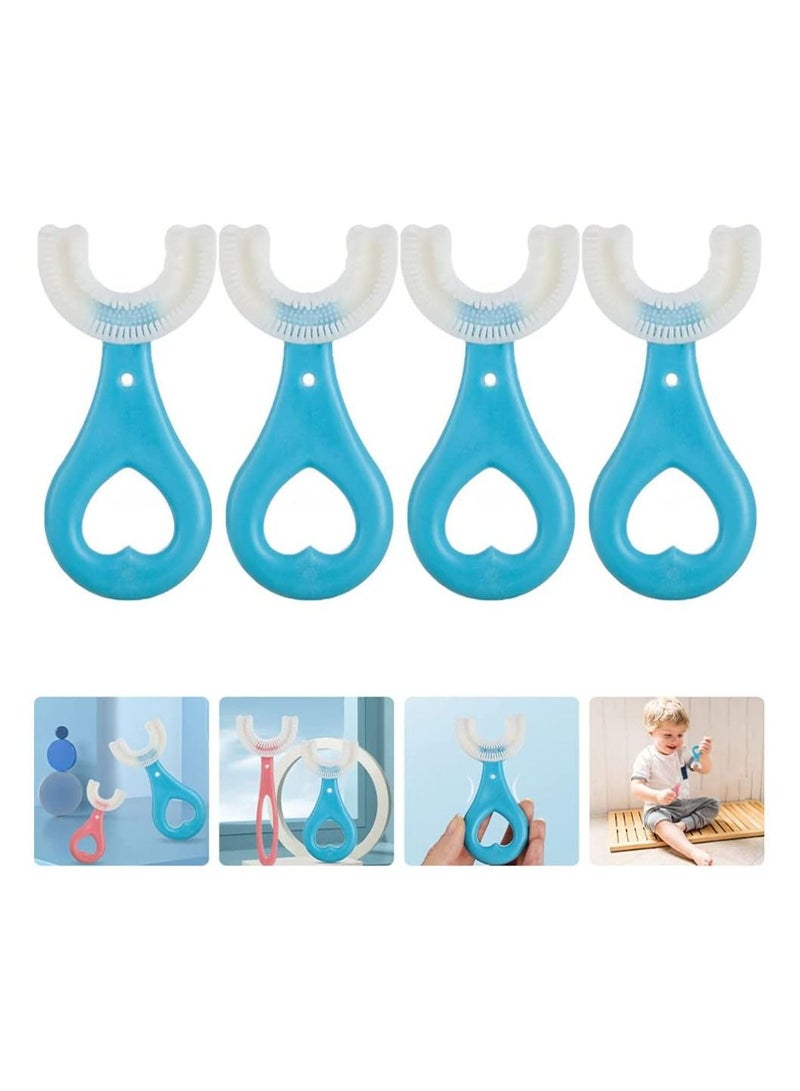 4 قطعة فرشاة أسنان ناعمة من السيليكون على شكل حرف U - Image 1