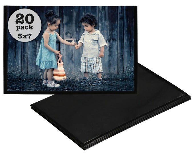 20PACK MAGNETIC 5X7INCH PHOTO SLEEVES BLACK GRAND KIDS REFRIGERATOR HOME OFFICE