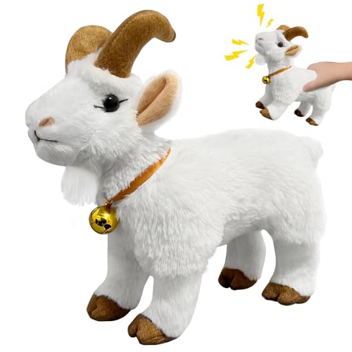 WYZOID Screaming Goat Toy Screaming Goat Plush Toy Makes Fun Screaming Goat Sounds Features Goat Bell Fun Gifts for Friends and CoWorkers - Image 1