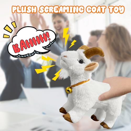 WYZOID Screaming Goat Toy Screaming Goat Plush Toy Makes Fun Screaming Goat Sounds Features Goat Bell Fun Gifts for Friends and CoWorkers - Image 5
