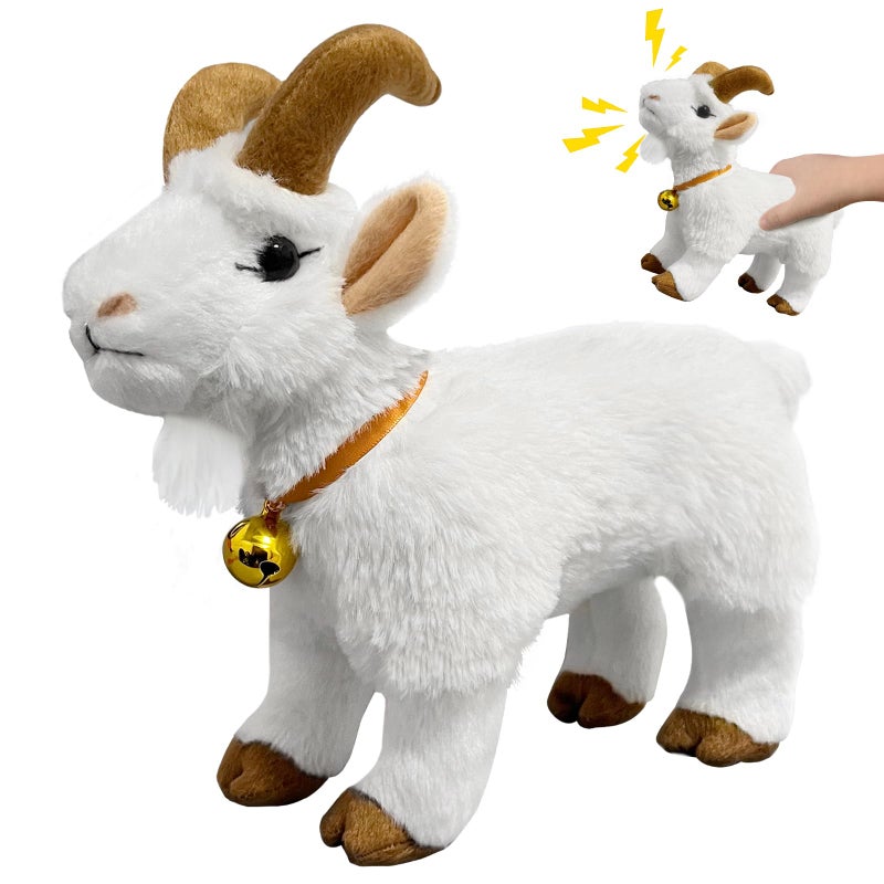 WYZOID Screaming Goat Toy Screaming Goat Plush Toy Makes Fun Screaming Goat Sounds Features Goat Bell Fun Gifts for Friends and CoWorkers - Image 3