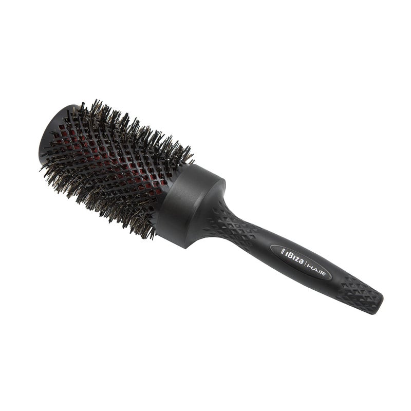 Ibiza Hair Ceramic Round Brush (RB5-53mm) | Carbon Fiber/Nylon Bristles & Beech Wood Core to Absorb Heat & Protect Hair | Adds Shine to All Hair Types | Ideal for Volume & Waves - Image 4