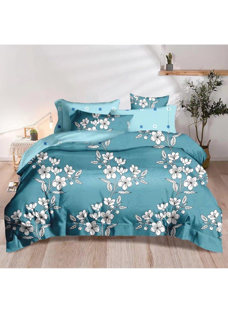 AL RAID - 6PCS King Size Bed Sheet Set | Ultra Soft Duvet Cover Set | Fitted Sheet 200x200+25cm | 1 Quilt Cover 220x240cm | 4 Pillow Cases 50x75cm - Image 1