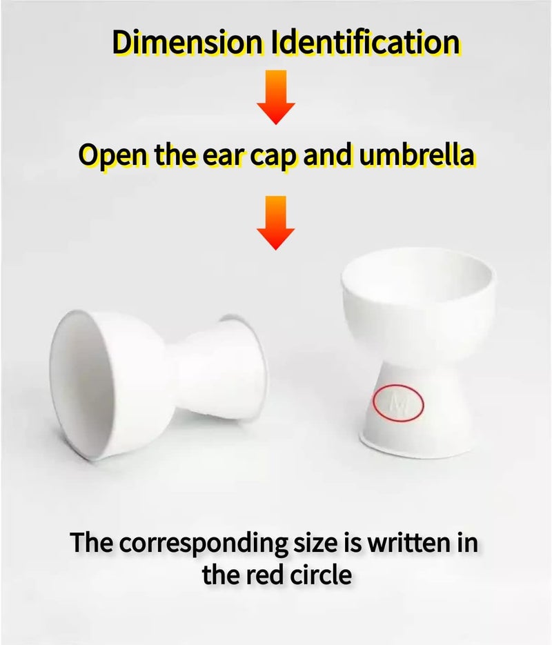 Acediar Replacement Ear Tips Compatible with AirPods Pro1/2 [4 Pairs], Silicon Earbuds Tips with Noise Reduction Hole, Fit in The Charging Case (Sizes XS/S/M/L, White) - Image 3