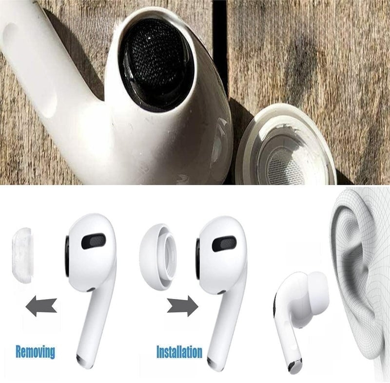 Acediar Replacement Ear Tips Compatible with AirPods Pro1/2 [4 Pairs], Silicon Earbuds Tips with Noise Reduction Hole, Fit in The Charging Case (Sizes XS/S/M/L, White) - Image 5