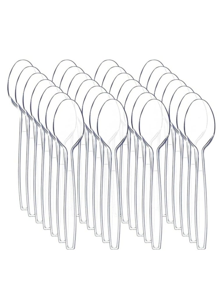 Generic 100 pieces of disposable plastic spoons 