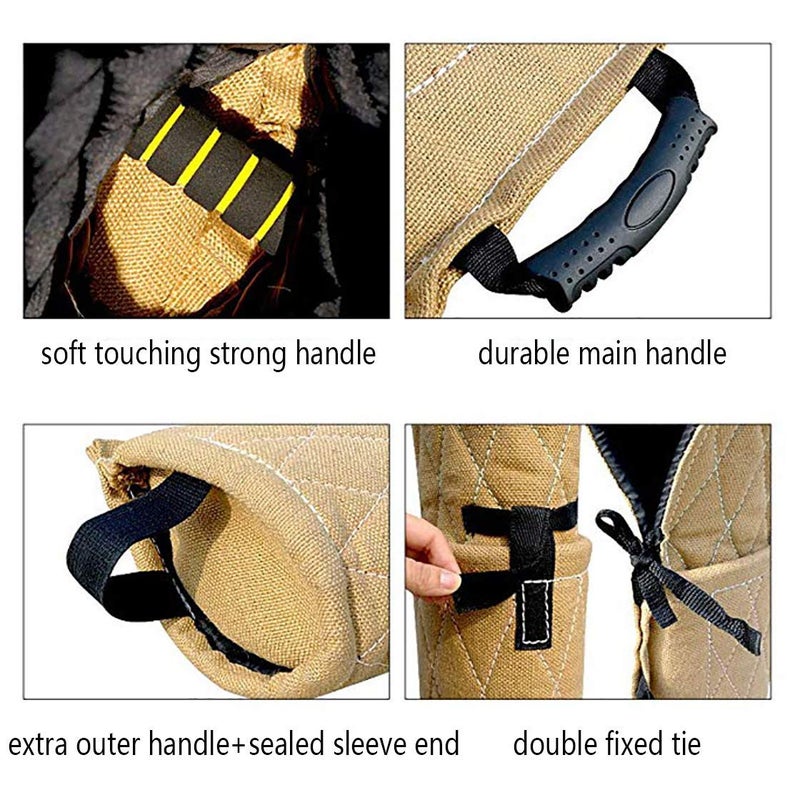 Morezi Dog Bite Sleeve Training Large Dogs, Fits Pitbull German Shepherd, K9, IPO, Best for Young Dogs Puppy Playing Biting Tugging Toy Interactive Play - Yellow - Image 4