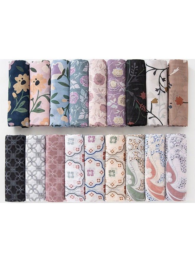 Unewshi Flower design Decoration Satin Women Muslim Headwear Wearable Traditional Wear Long Fashion Head Scarf for Ladies All Seasons Hijab  - Image 3