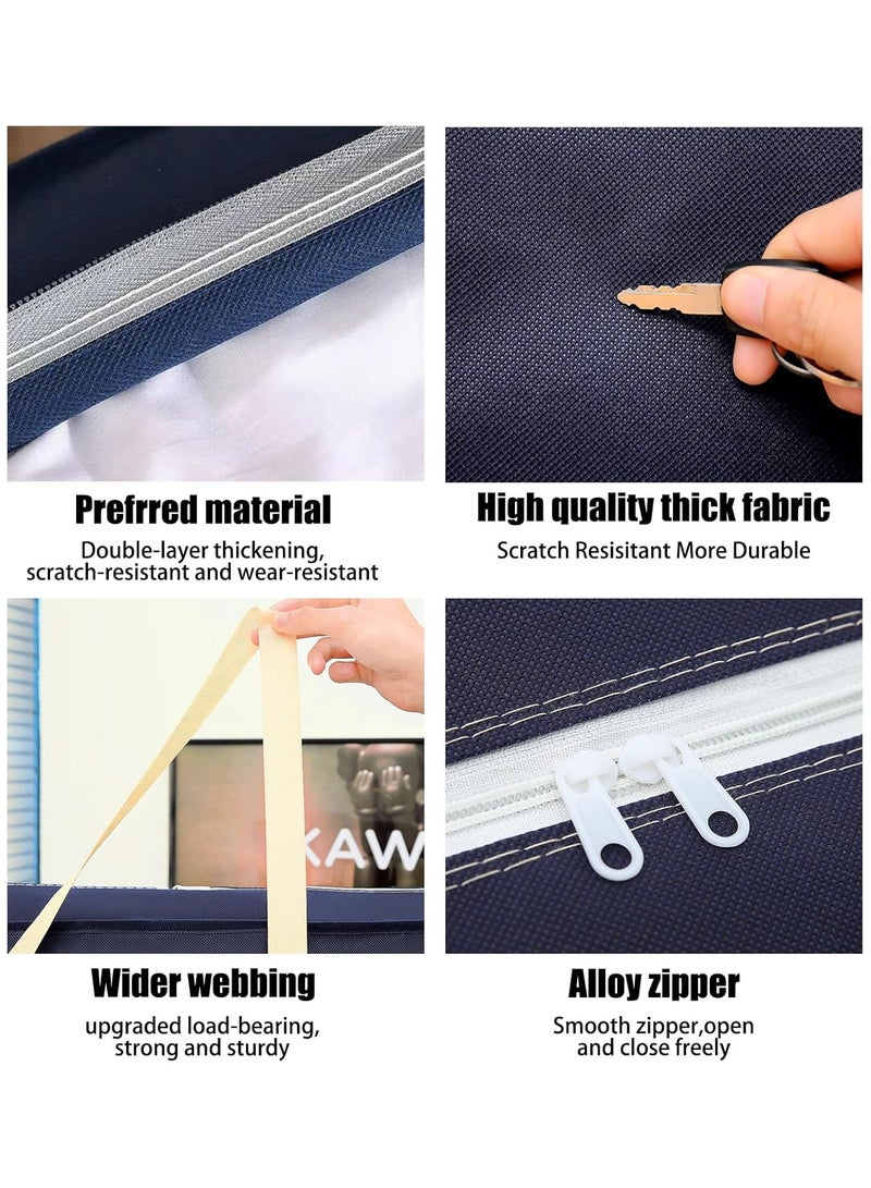 2pcs Extra Large Moving Bags Heavy Duty Moving Bags for Clothes Storage Bags, Large Storage Totes for Clothes, Packing Bags for Moving Boxes with Handles, Camping Moving Supplies, 26.7 x 19.7 x 9.8" - Image 4