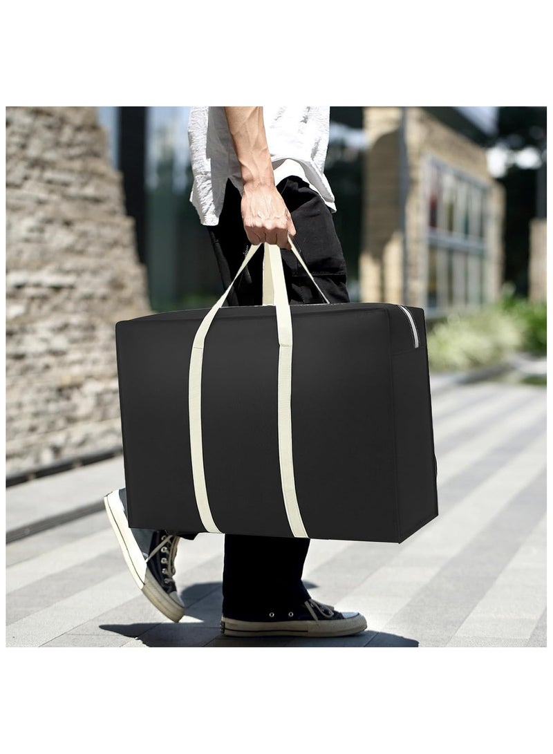 2pcs Extra Large Moving Bags Heavy Duty Moving Bags for Clothes Storage Bags, Large Storage Totes for Clothes, Packing Bags for Moving Boxes with Handles, Camping Moving Supplies, 26.7 x 19.7 x 9.8" - Image 5