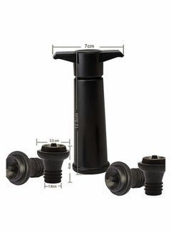 Y&D 7 Pcs Set Vacuum Stopper Silicone, Black pump Cap Champagne Stopper, Fresh-keeping lids For Sparkling Water  - Image 4