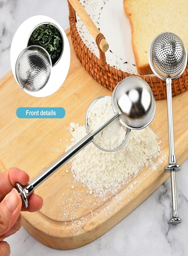 CoguZed Flour Shaker Duster for Baking, 7.1 Inch 304 Stainless Steel Powdered Sugar Wand Shaker, Fine Mesh Flour Sifter and Tea Infuser for Spices Cocoa Cake Decorating - Image 3