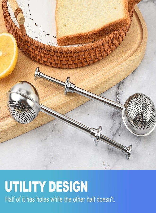 CoguZed Flour Shaker Duster for Baking, 7.1 Inch 304 Stainless Steel Powdered Sugar Wand Shaker, Fine Mesh Flour Sifter and Tea Infuser for Spices Cocoa Cake Decorating - Image 4
