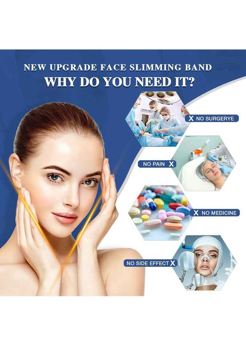 KASTWAVE حزام تنحيف الوجه على شكل حرف V، ضمادة رفع الوجه، شد الذقن المزدوج، تقليل الألم، شريط تشكيل خالٍ من الألم، يزيل ترهل الجلد، وشد البشرة، ومضاد للشيخوخة للنساء والرجال  - Image 2
