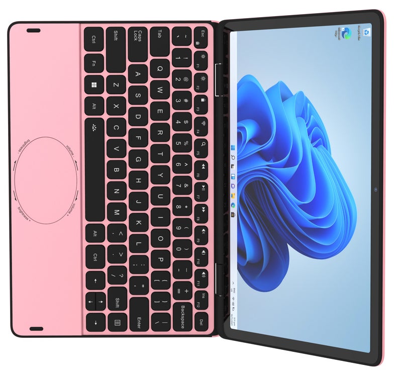MOLEWHALE 2-in-1 Laptop With 11 Inch Display, Celeron N100 Processor/16GB RAM/512GB SSD/Intel UHD Graphics/ English/Arabic pink English/Arabic Pink - Image 5