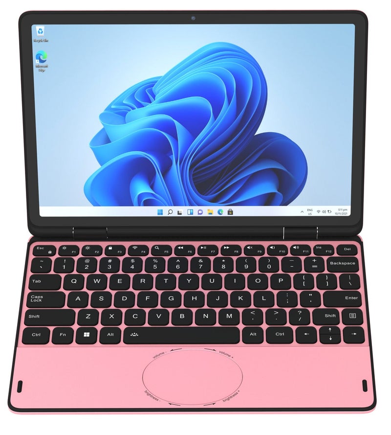 MOLEWHALE 2-in-1 Laptop With 11 Inch Display, Celeron N100 Processor/16GB RAM/512GB SSD/Intel UHD Graphics/ English/Arabic pink English/Arabic Pink - Image 1
