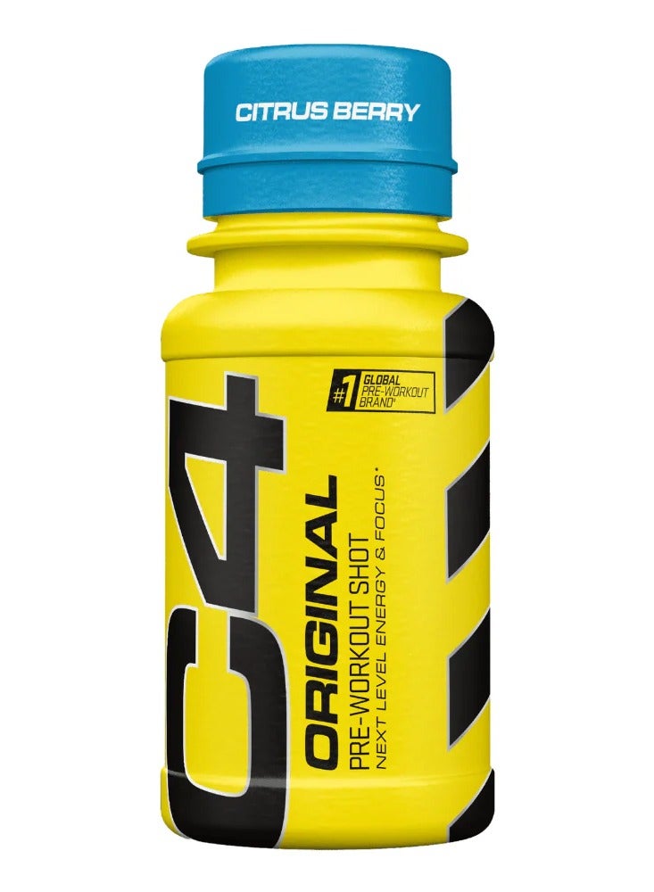 سيلوكور C4 Pre-Workout Shot, Citrus Berry Flavor, 60ml – Ready-to-Drink Energy & Focus Formula for Training Performance - Image 1