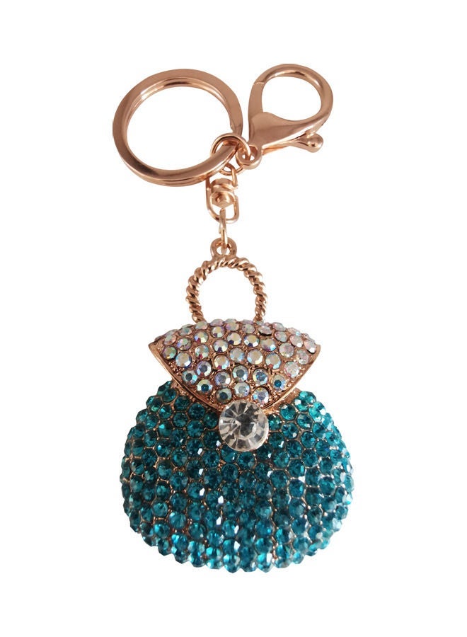 NIBEMINENT Stylish Design Key Chain Blue/Gold - Image 1