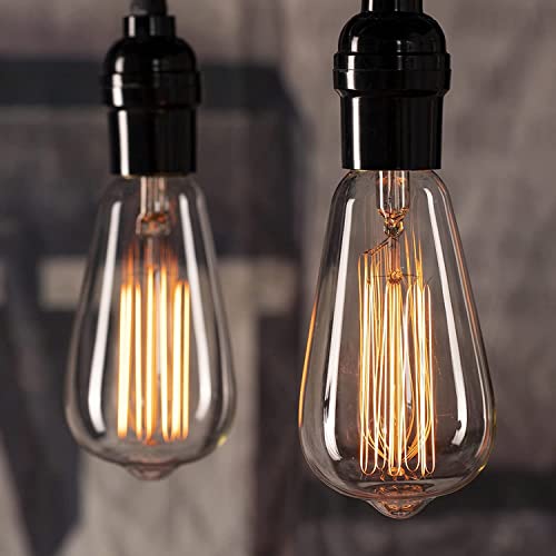 Lexton Tesla Vintage Tungsten Filament Bulb | Antique Glass Light Bulbs | E27 Bulb Base, 2700K | Suitable for Home Decoration, Hall, Restaurant, Bar Lighting (Pack of 12, Warm white/Yellow) - Image 5