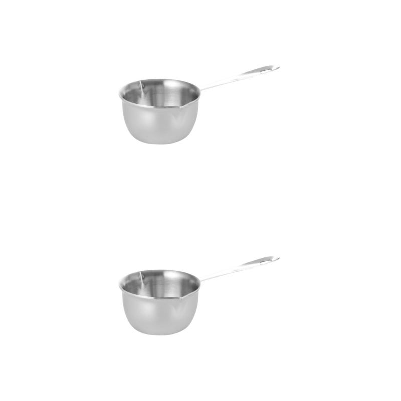 2pcs Stainless Steel Boiler Pot Butter Melting Bowl Kitchen Oil Heating Bowl - Image 1