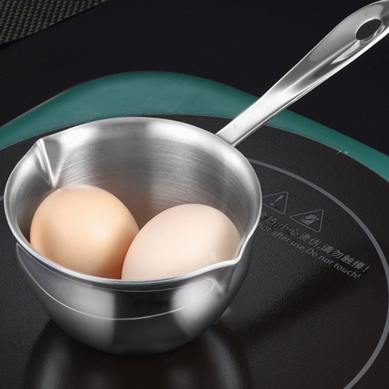 2pcs Stainless Steel Boiler Pot Butter Melting Bowl Kitchen Oil Heating Bowl - Image 3