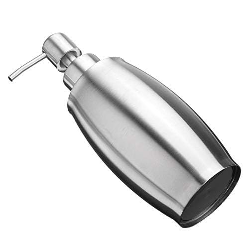 HEBEZON Stainless Steel Countertop Soap Dispenser 350ml RustProof Liquid Soap Pump Bottle Best for Handwash Liquid SoapShampoo Pump for Kitchen Bathroom Office Washroom Hotel - Image 3