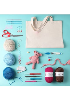 Arabest 73 Piece Crochet Kit with Crochet Hooks Yarn Set, Premium Bundle, Yarn Balls Needles Accessories Kit Canvas Tote Bag, Lot More Starter Pack for Kids Adults Beginner Professionals  - Image 5