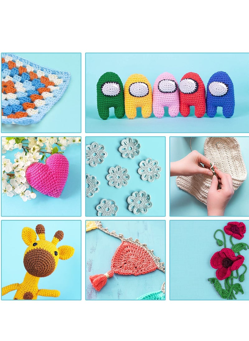 Arabest - 73 Piece Crochet Kit with Crochet Hooks Yarn Set, Premium Bundle, Yarn Balls Needles Accessories Kit Canvas Tote Bag, Lot More Starter Pack for Kids Adults Beginner Professionals - Image 1