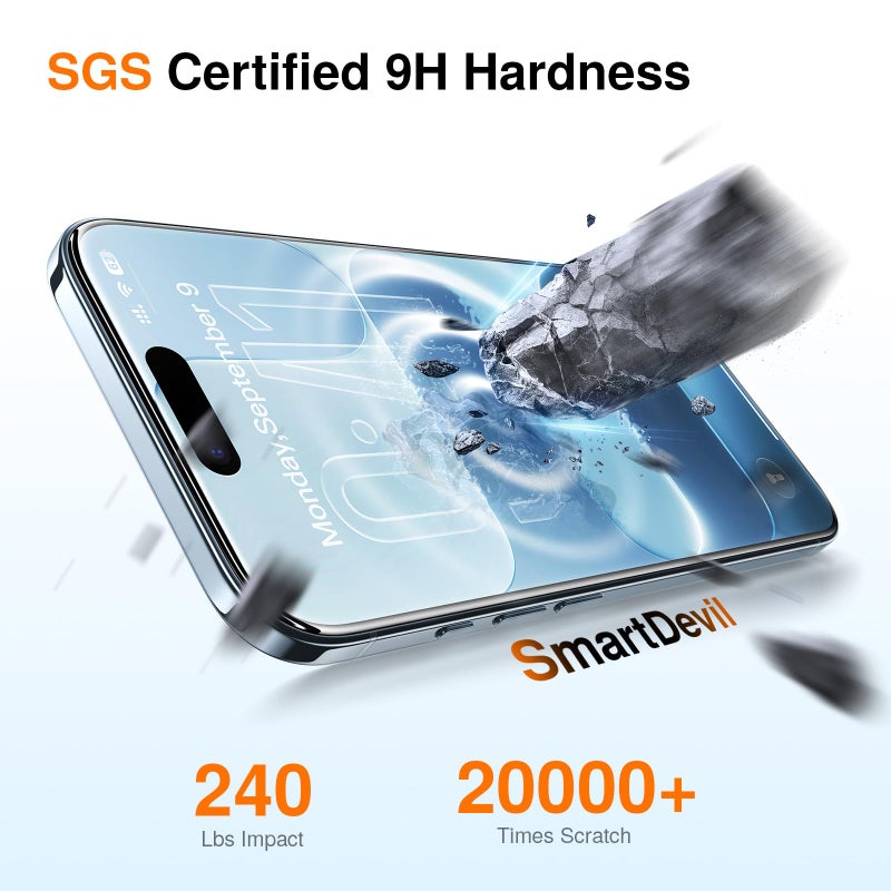 SMARTDEVIL 2 Pack Screen Protector for iPhone Air with AR Anti-Reflective Technology, 9H Hardness Military Grade Tempered Glass for iPhone 17 Air, Bubble Free and Auto Dust-Removal Box, Easy Install - Image 4