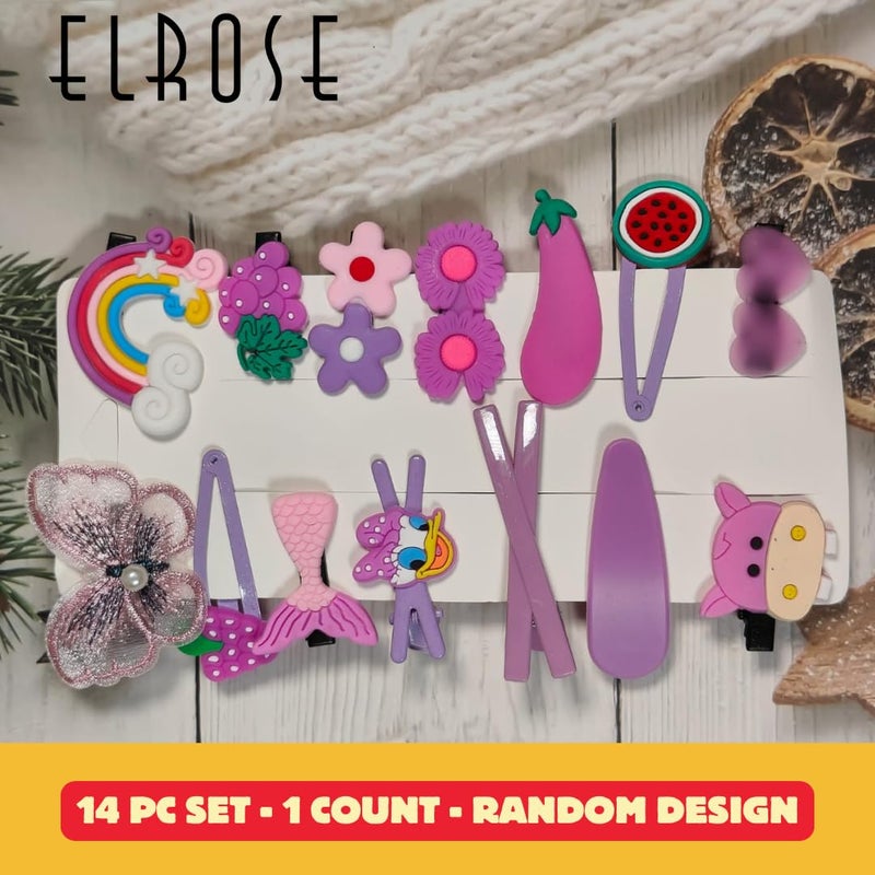 Elrose - مجموعة مشابك شعر كارد للفتيات والأطفال | إكسسوارات شعر للأطفال | إكسسوارات شعر للبنات الصغيرات - Image 4